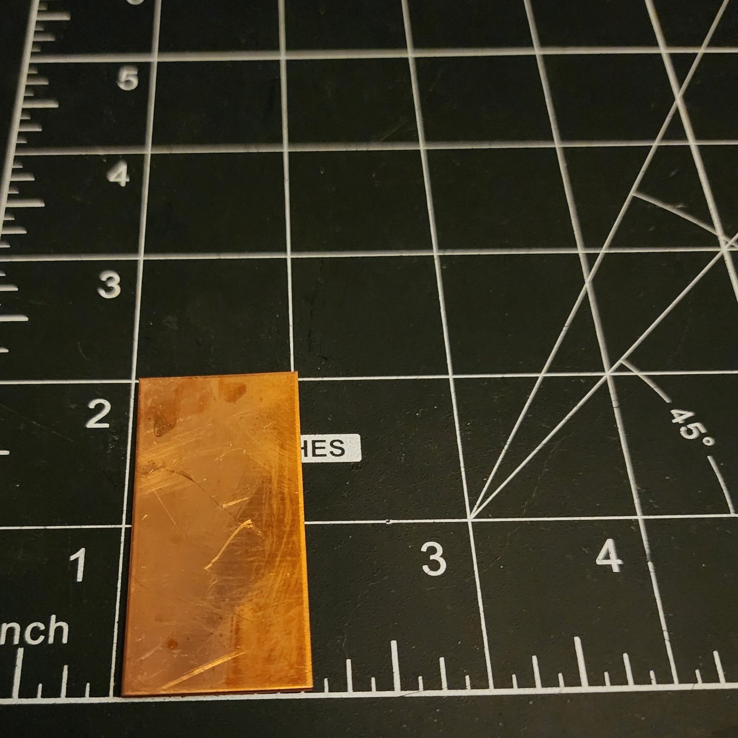 EV002 Copper Blank Rectangle- 2x 2"