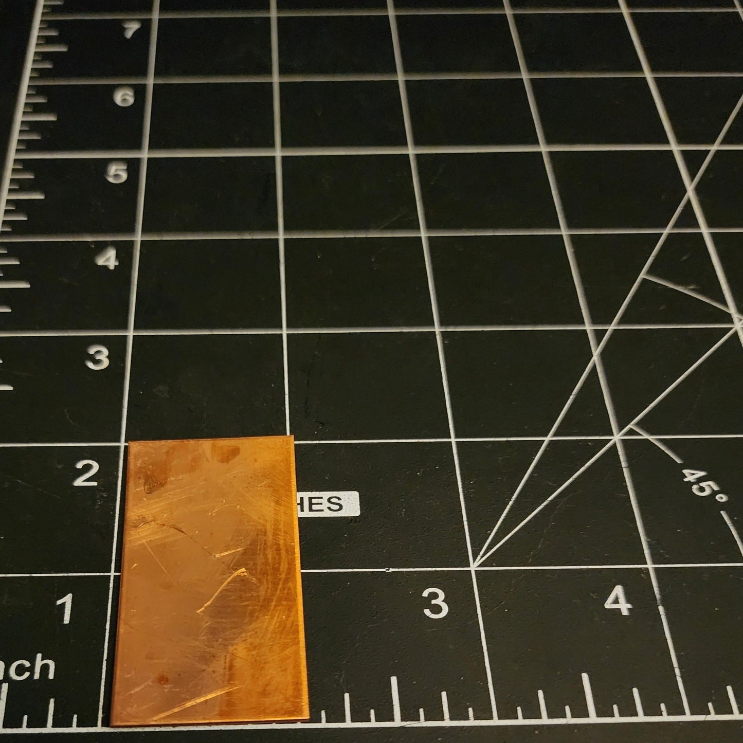 EV003 Copper Blank Small Rectangle 1 1/2 x 1/2