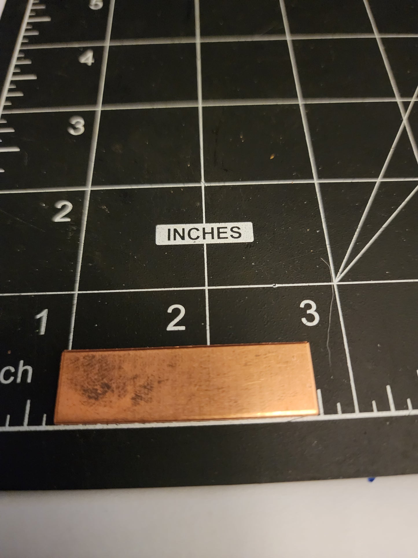 EV003 Copper Blank Small Rectangle 1 1/2 x 1/2