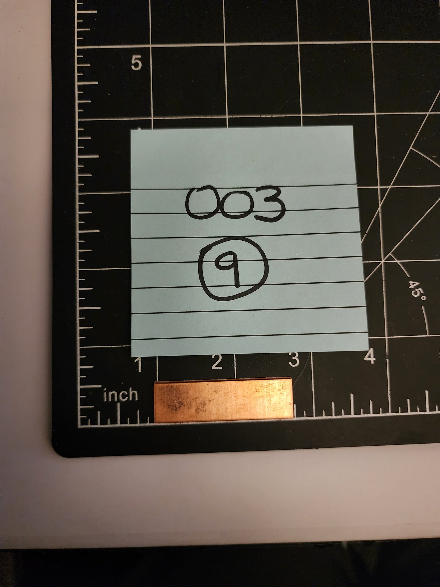EV003 Copper Blank Small Rectangle 1 1/2 x 1/2