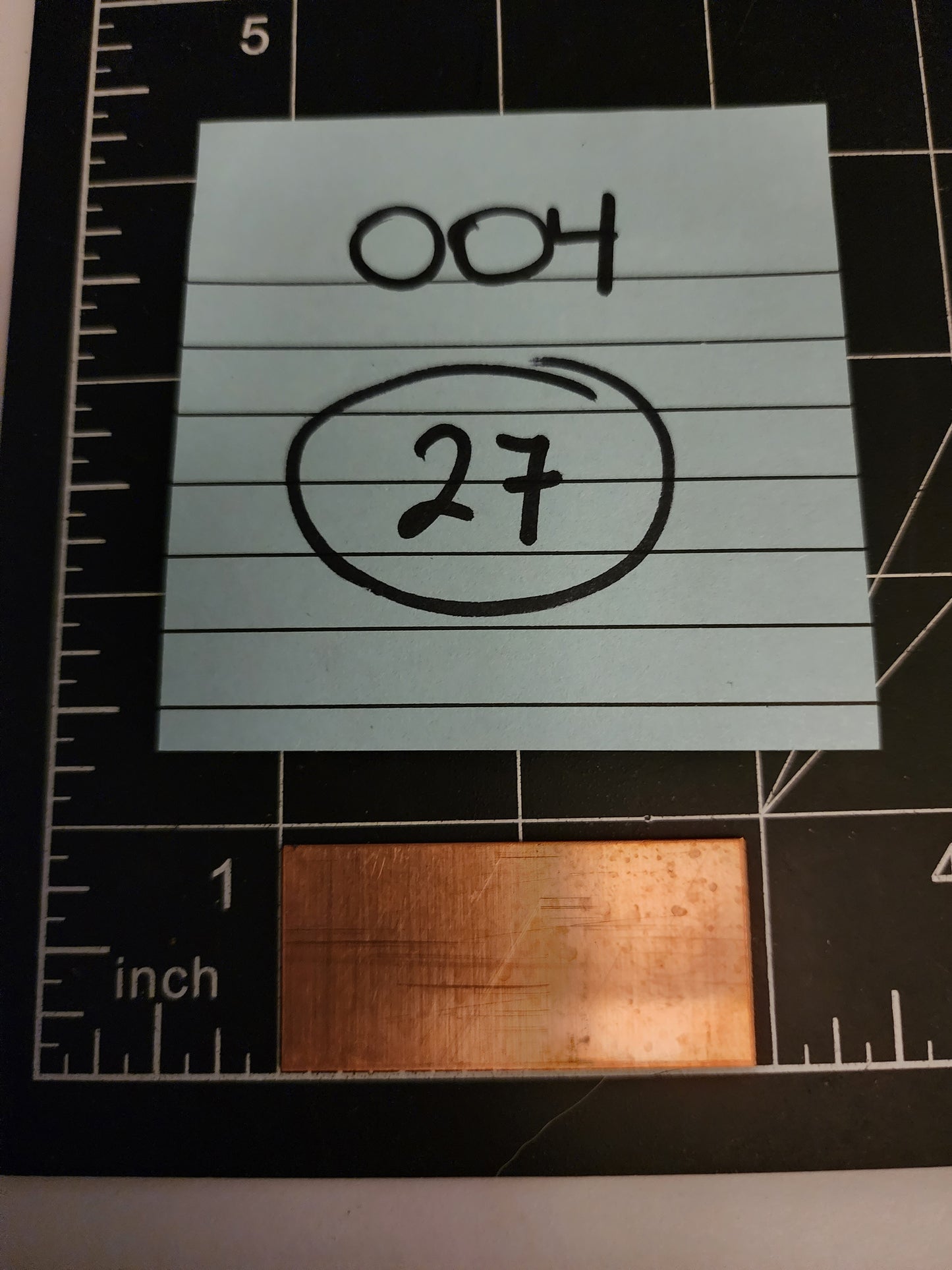 EV004 Copper Blank Rectangle - 1 x 2