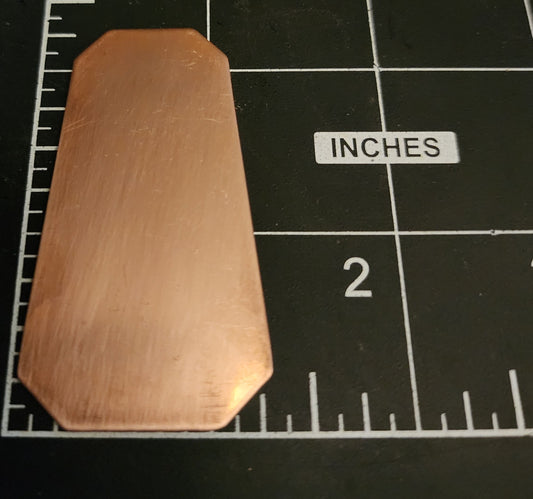 EV006 Copper Blank Rectangle  - Squared Corners