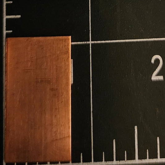EV010 Copper Blank - Rectangle - Small1 x 3/4"