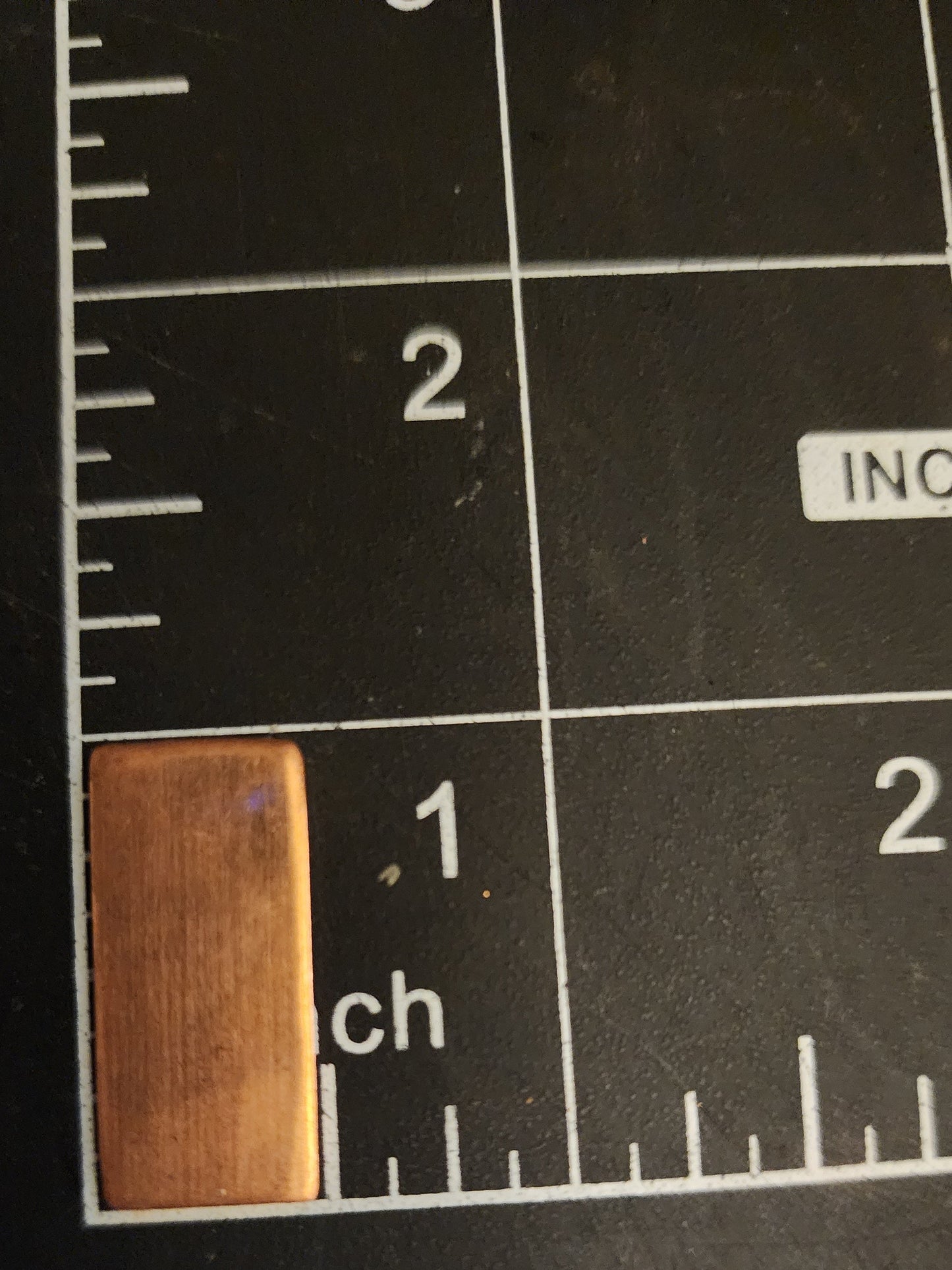 EV012 Copper Blank Rectangle - 1 x 1/2