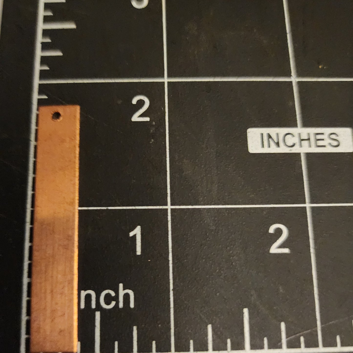 EV014 Copper Blank Rectangle - Long Thin with Hole