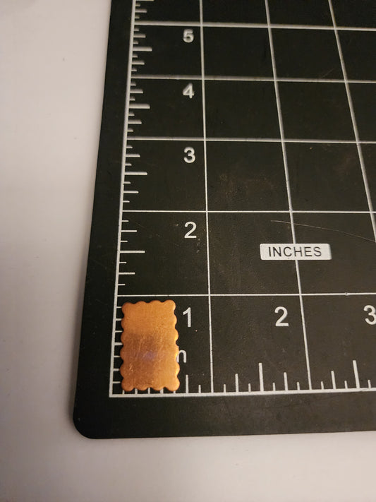 EV015 Copper Blank  Square - Large Tray/Square with lip 4 x 4 1/2"