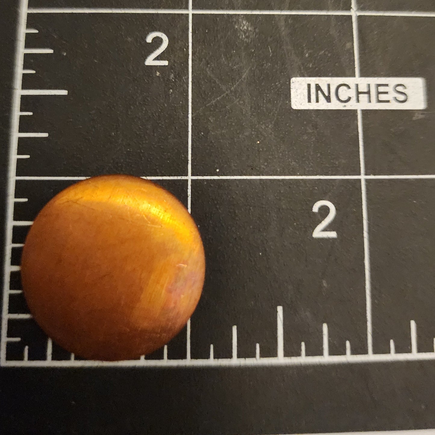 EV042 Copper Blank Circle - Domed Circle - a little under an inch.