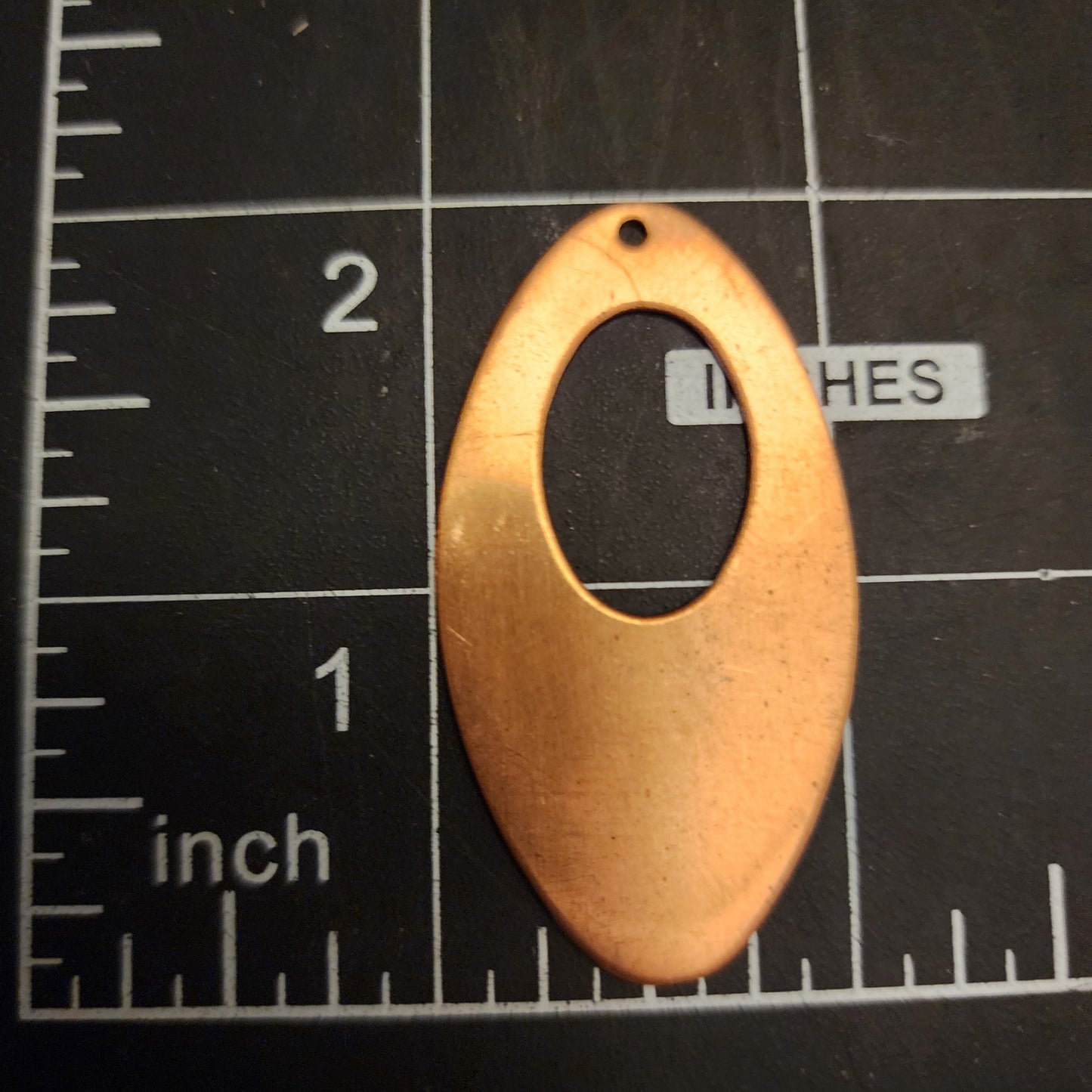 EV045 Copper Blank - Oval With Hole & Cut Out