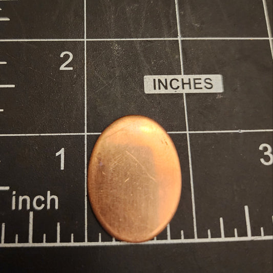 EV048 Copper Blank Oval - 1" by 7/8"