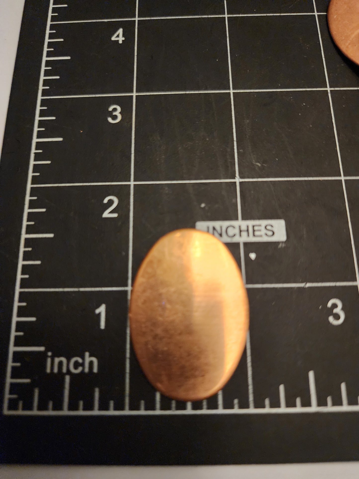 EV049 Copper Blank Oval - Flat 1" by 1 1/2"