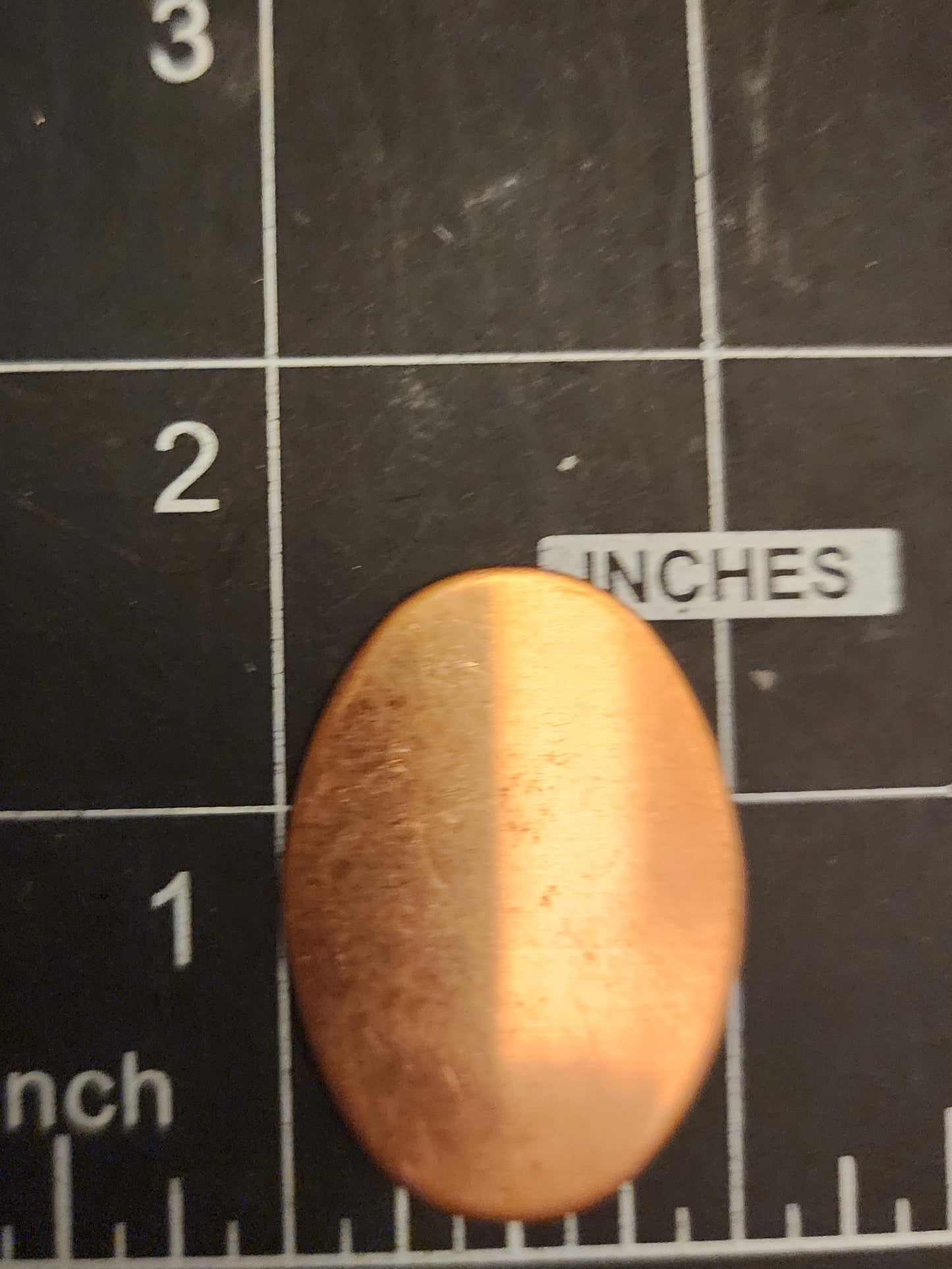 EV049 Copper Blank Oval - Flat 1" by 1 1/2"