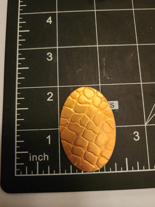 EV051 Copper Blank Oval  - 2" Patterned Oval