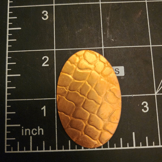 EV051 Copper Blank Oval - 2" Patterned Oval