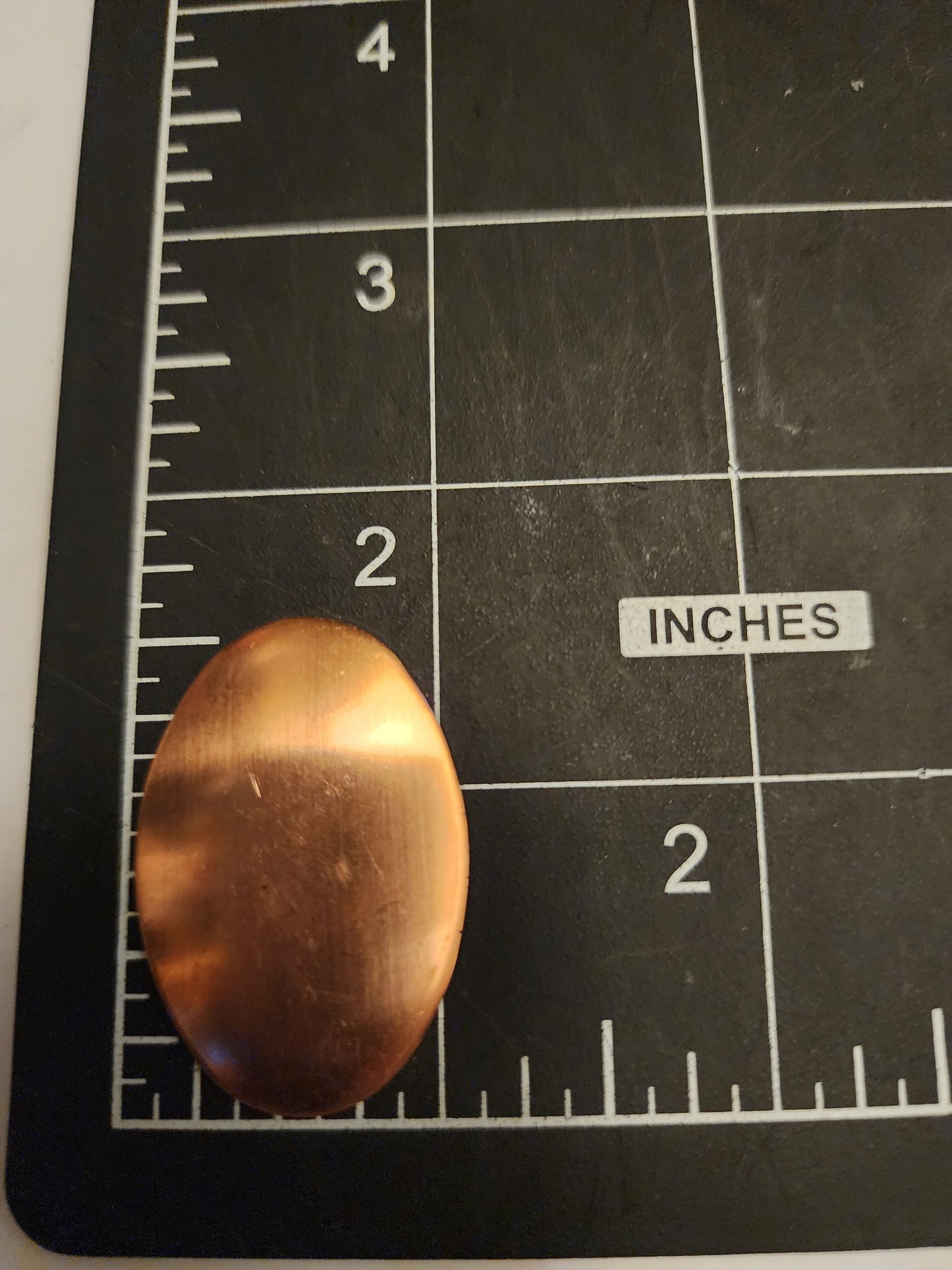 EV058 Copper Blank Oval  1 1/2" x 1"