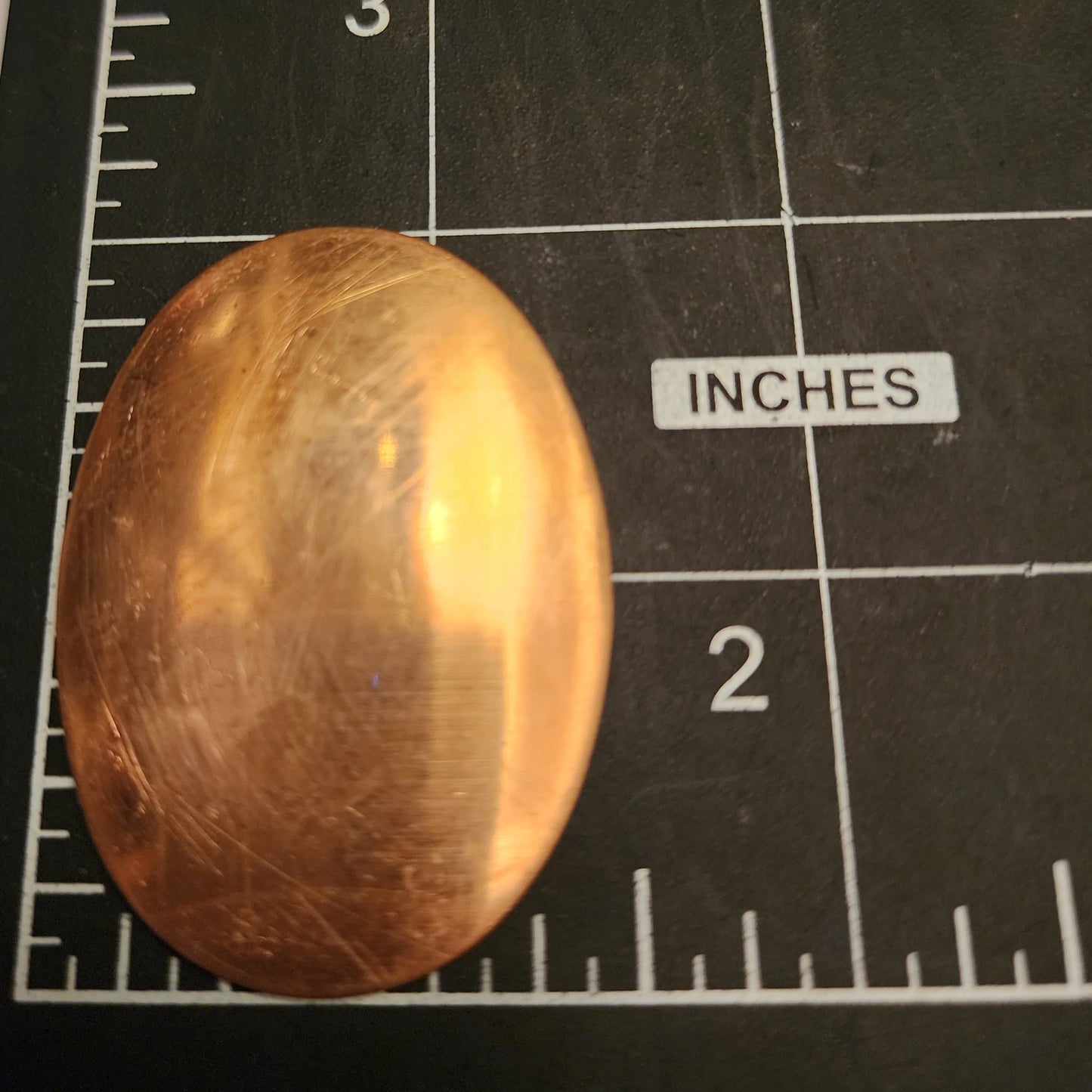EV059 Copper Blank Oval - Domed 2" x 1" Oval