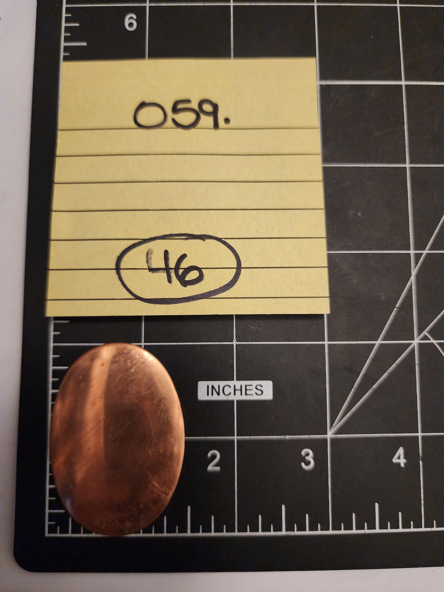 EV059 Copper Blank Oval - Domed 2" x 1" Oval