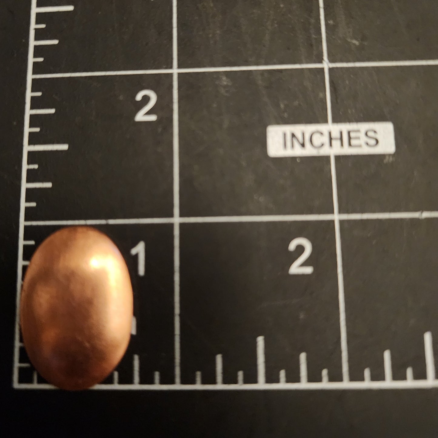 EV062 Copper Blank Oval 1" Domed