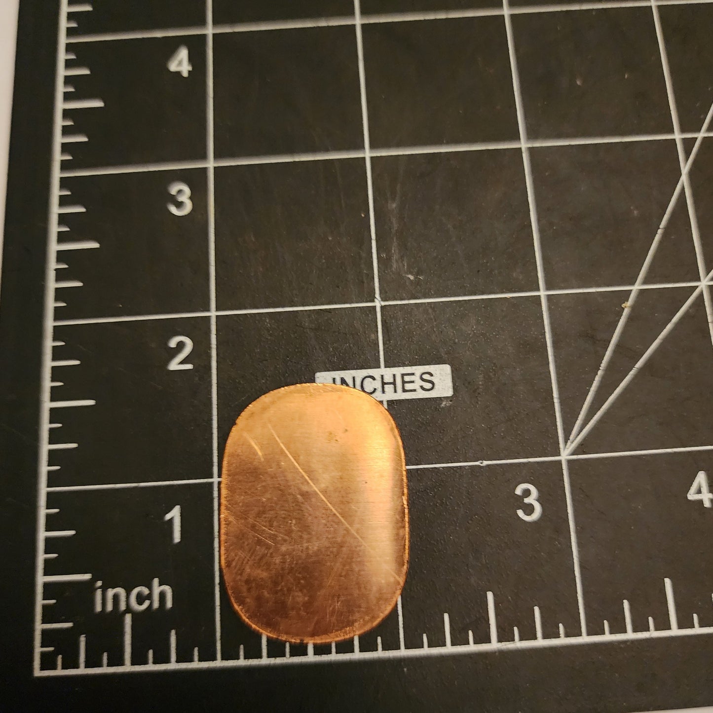 EV064 Copper Blank Oval - Flat Squared Oval