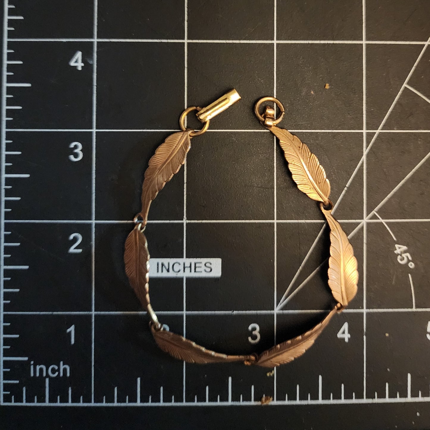 EV085 Copper Blank Bracelet - Copper Leaf Bracelet - Vintage