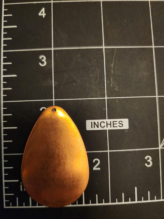 EV108 Copper Blank - Domed Teardrop with Hole-Perfect Pendant Piece!