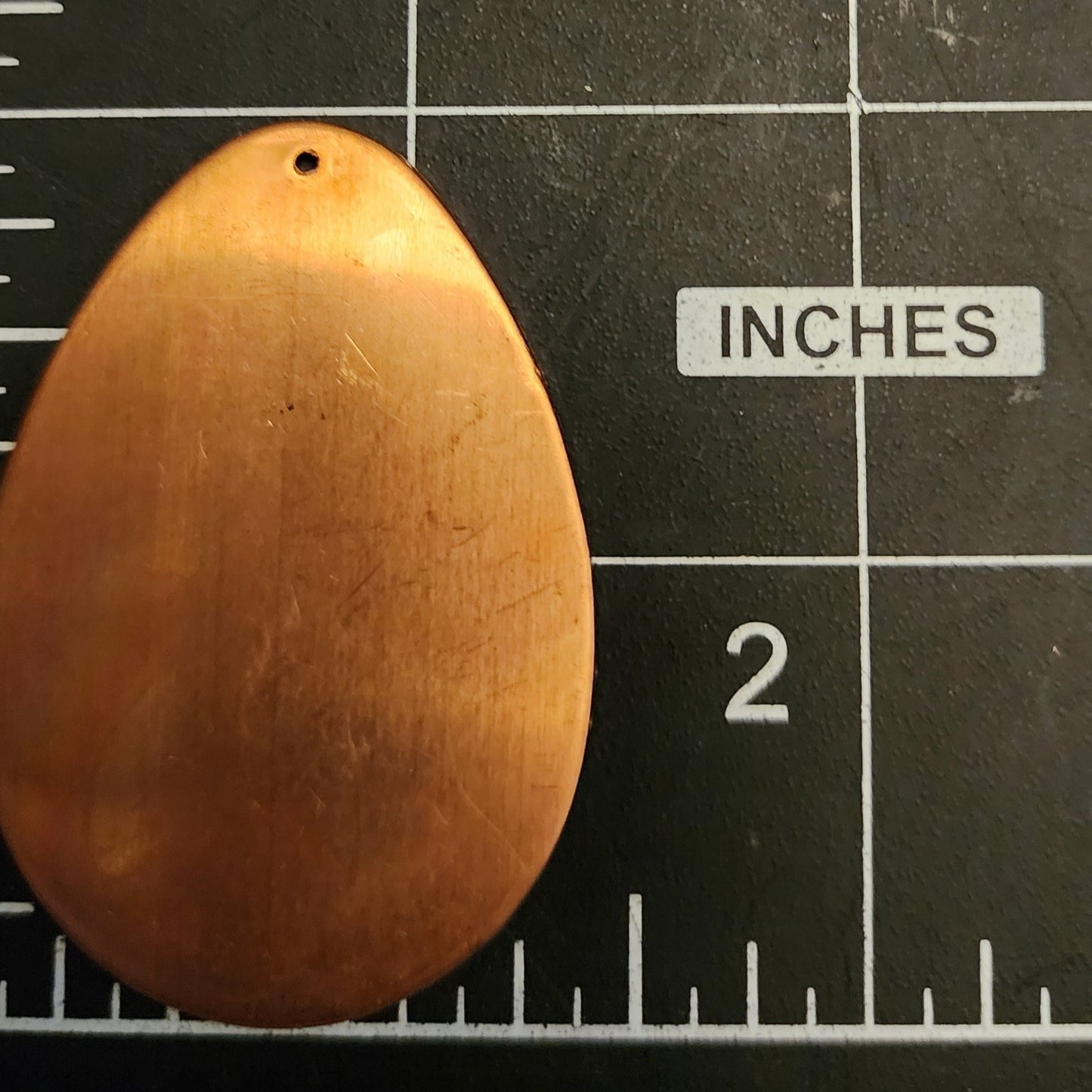 EV109 Copper Blank Teardrop/Triangles - Teardrop Slight Dome & Hole
