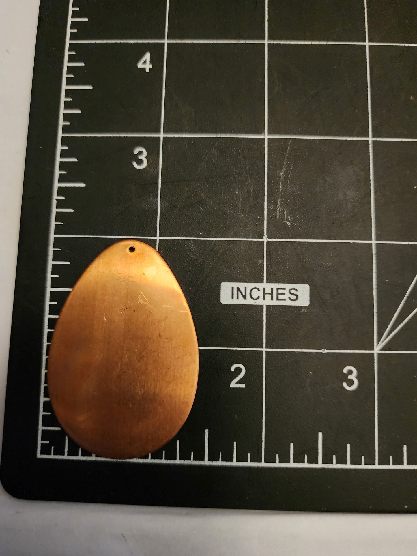 EV109 Copper Blank Teardrop/Triangles - Teardrop Slight Dome & Hole