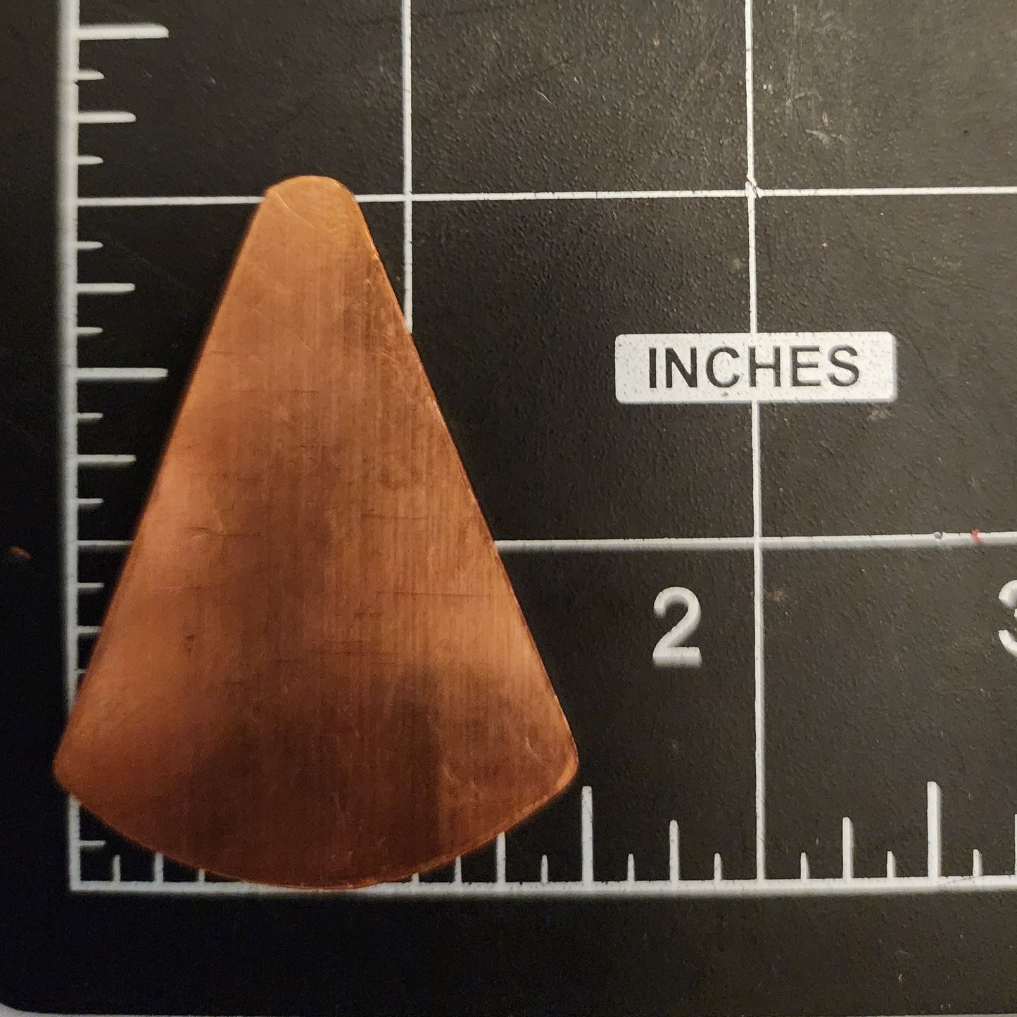EV115 Copper Blank Triangle - Triangle w/ rounded corners 1/2" x 2"