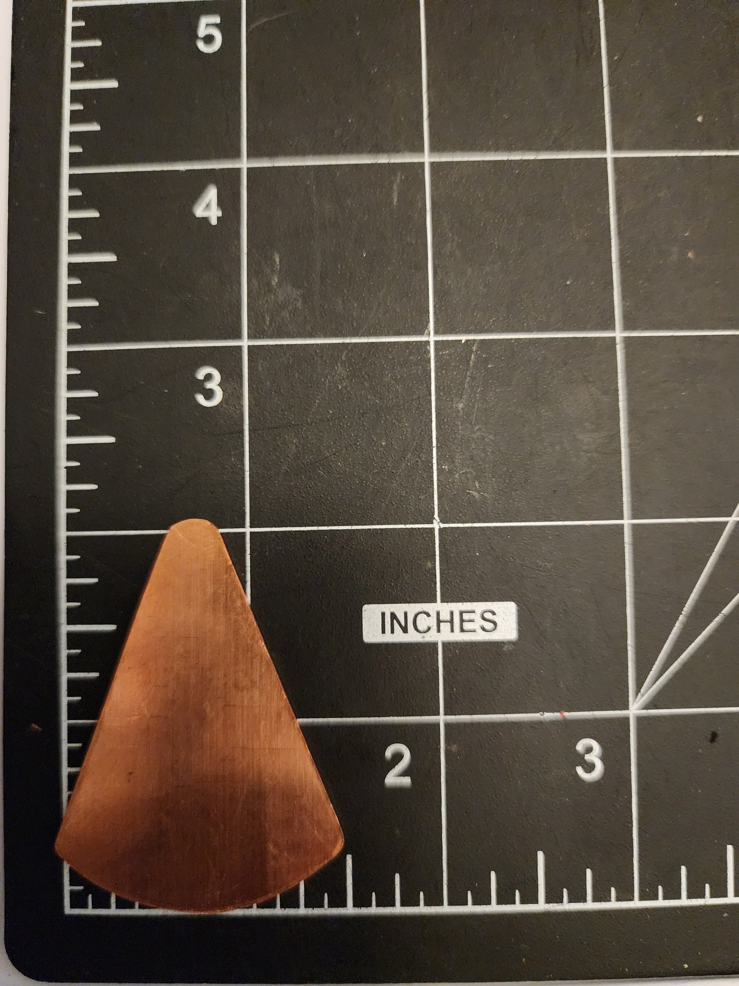 EV115 Copper Blank Triangle - Triangle w/ rounded corners 1/2" x 2"