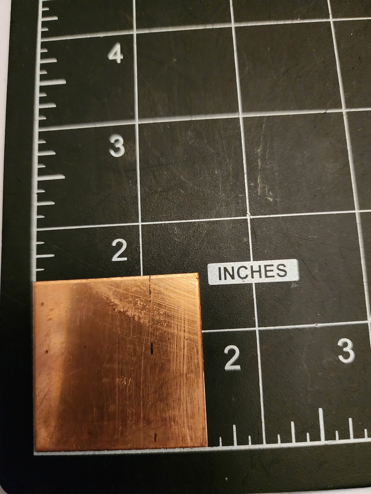 EV123 Copper Blank Square - 1 1/2 x 1 1/2
