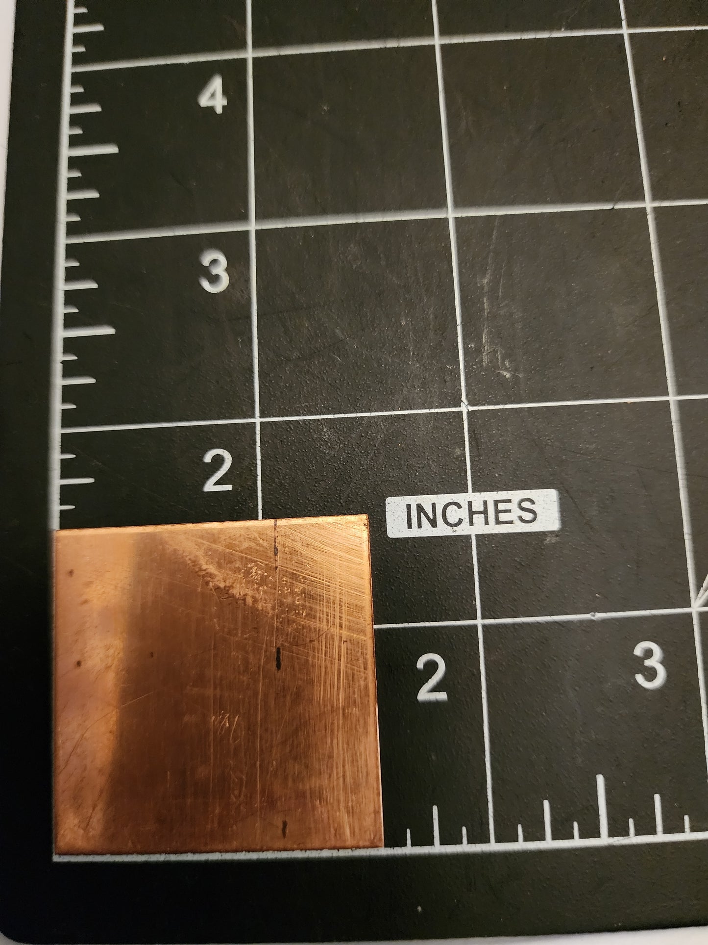 EV123 Copper Blank Square - 1 1/2 x 1 1/2