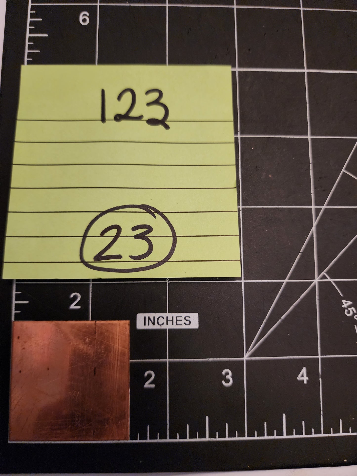 EV123 Copper Blank Square - 1 1/2 x 1 1/2