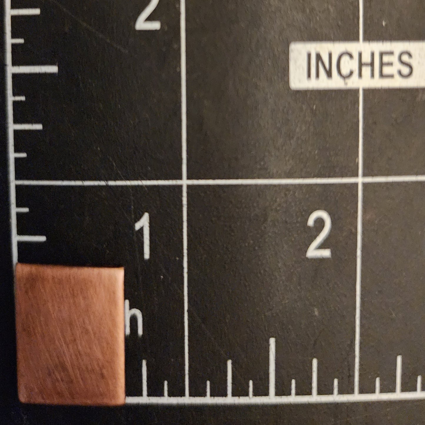EV125 Copper Blank Square 1/2" x 1/2" Slight Dome
