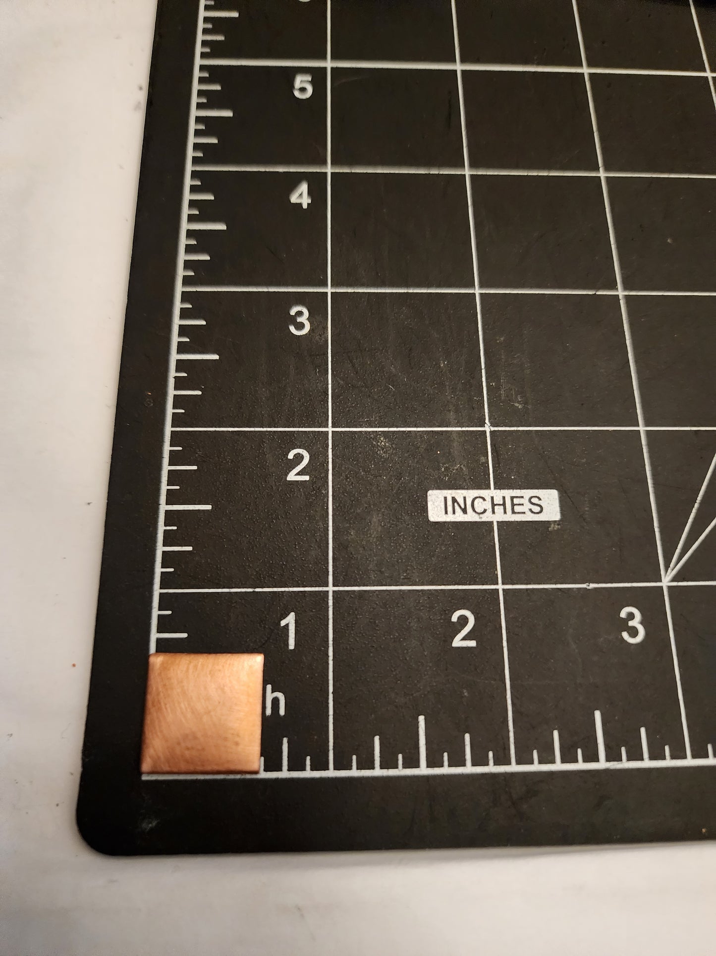 EV125 Copper Blank Square   1/2" x 1/2" Slight Dome