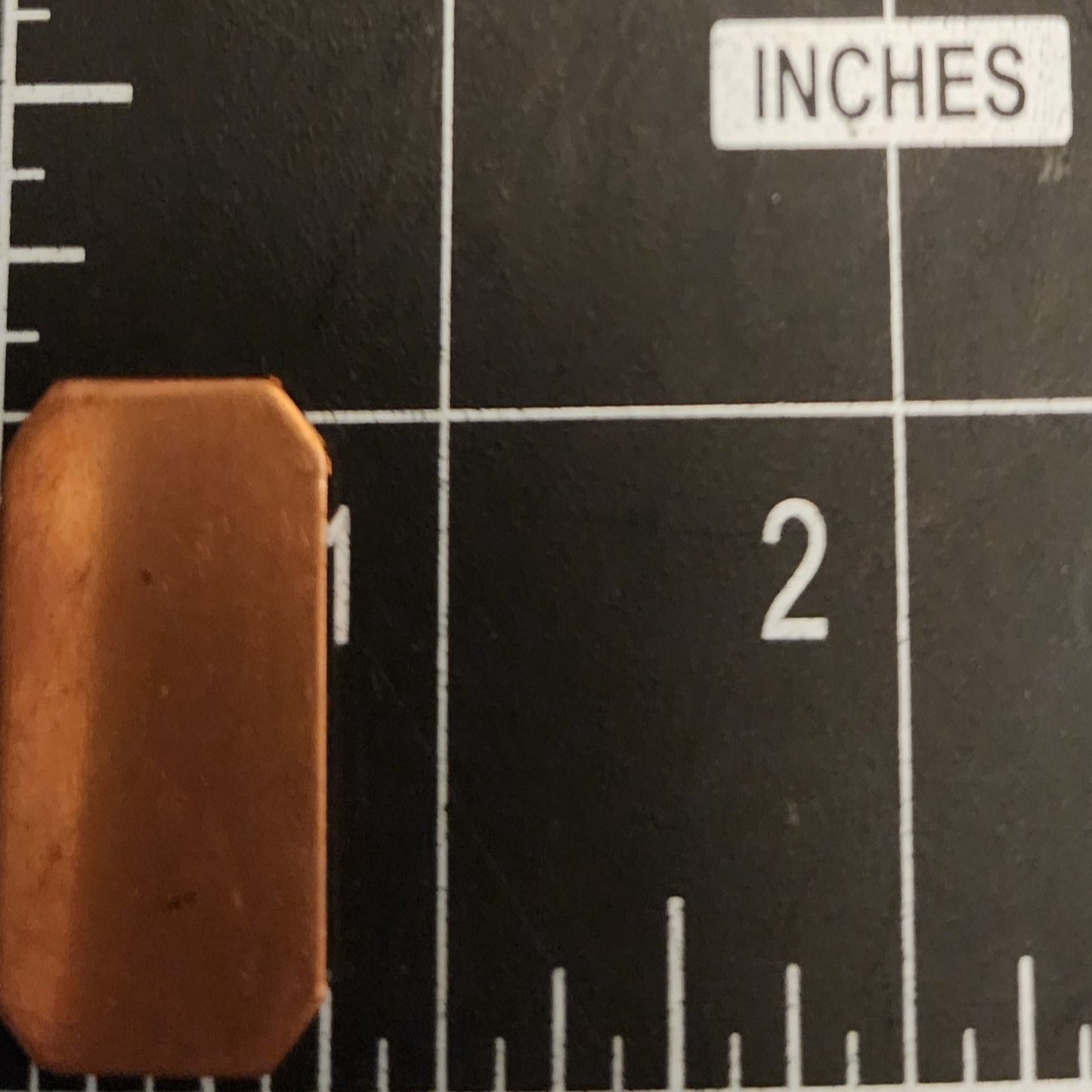 EV127 Copper Blank Square - 1" x 1" with Squared Corners