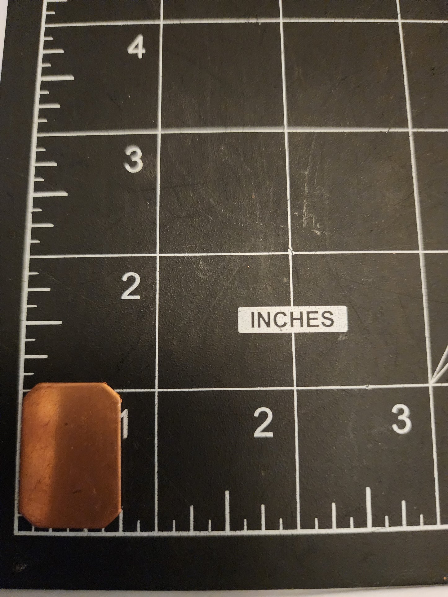 EV127 Copper Blank Square - 1" x 1" with Squared Corners