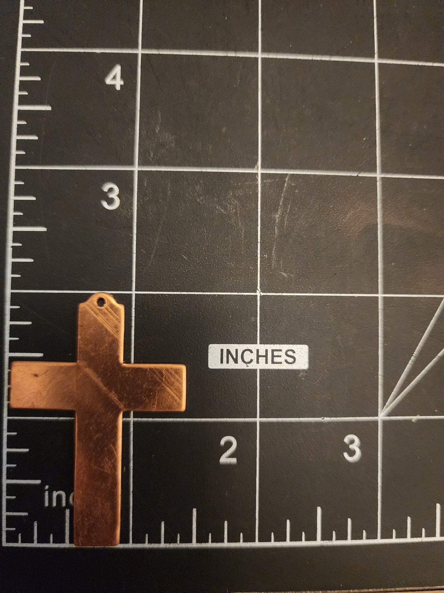 EV151 Copper Blank Misc. - Large Cross With Hole