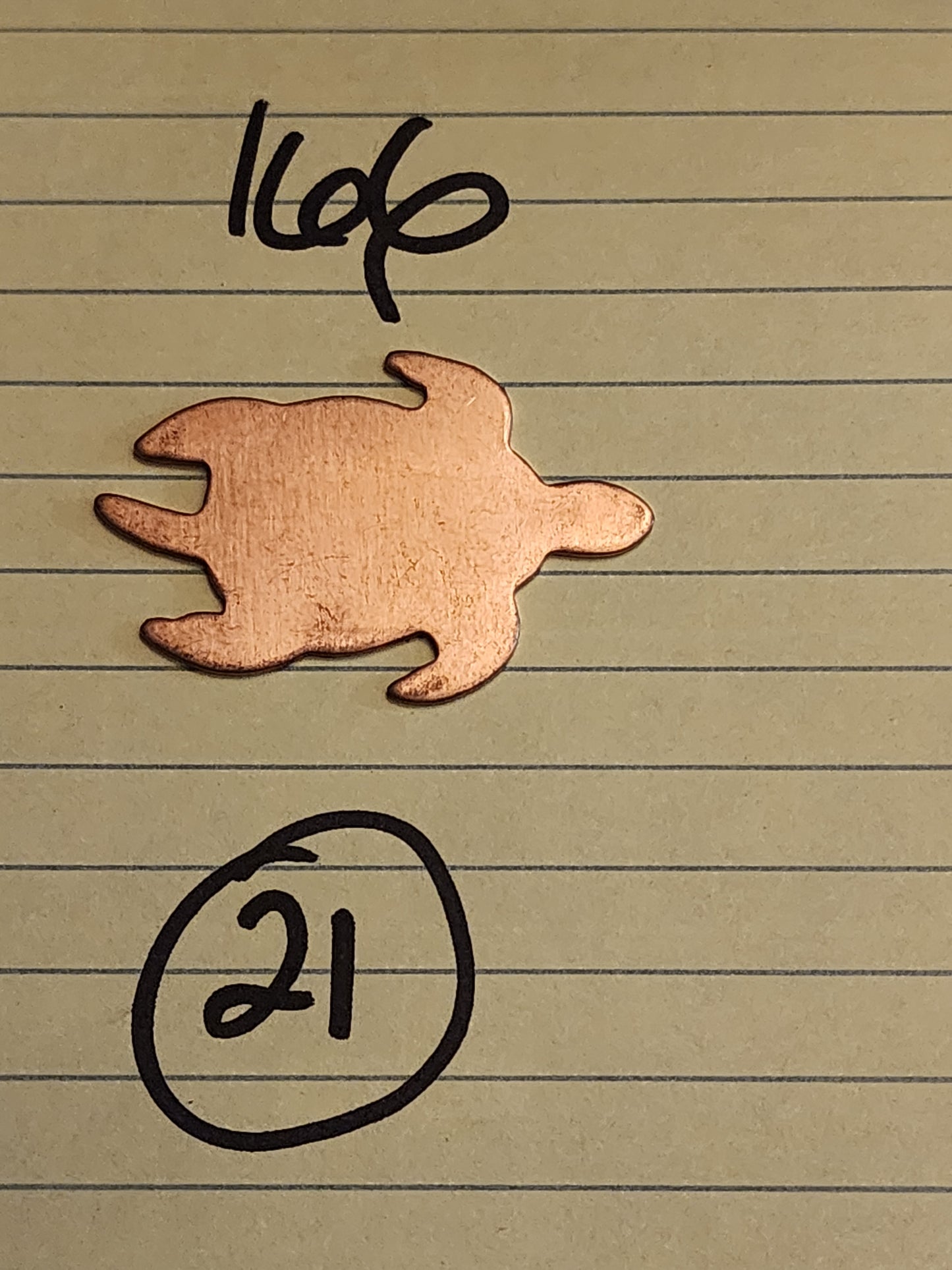 EV166 Copper Blank Nature - Sea Turtle