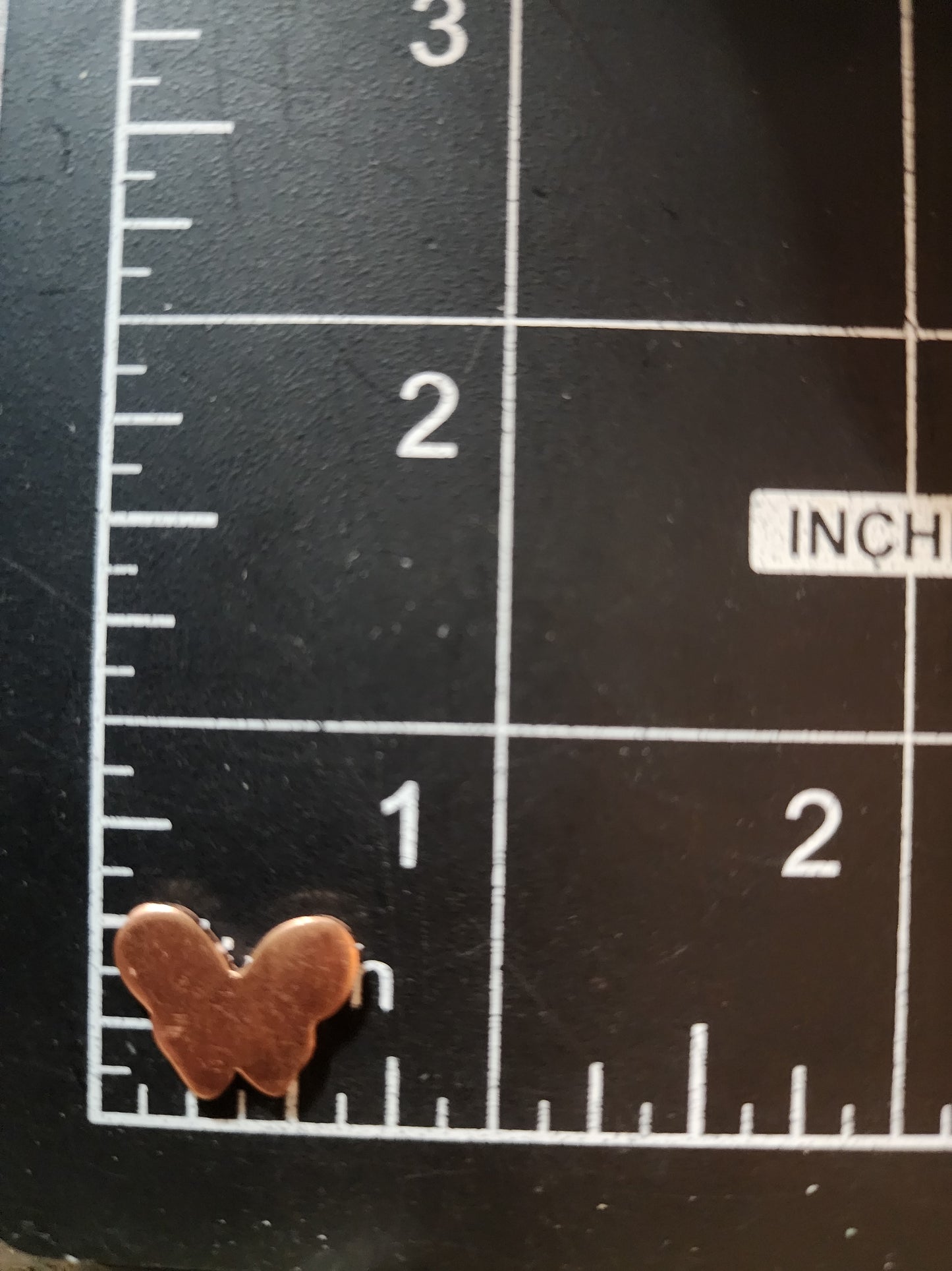 EV162 Copper Blank Heart - Tiny butterfly