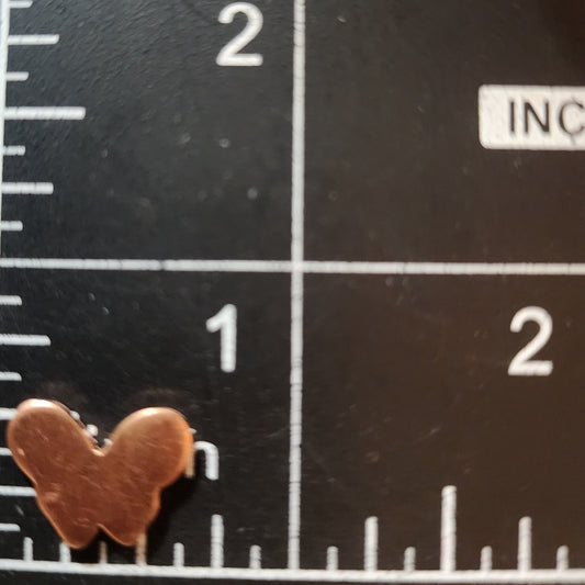 EV162 Copper Blank Heart - Tiny butterfly
