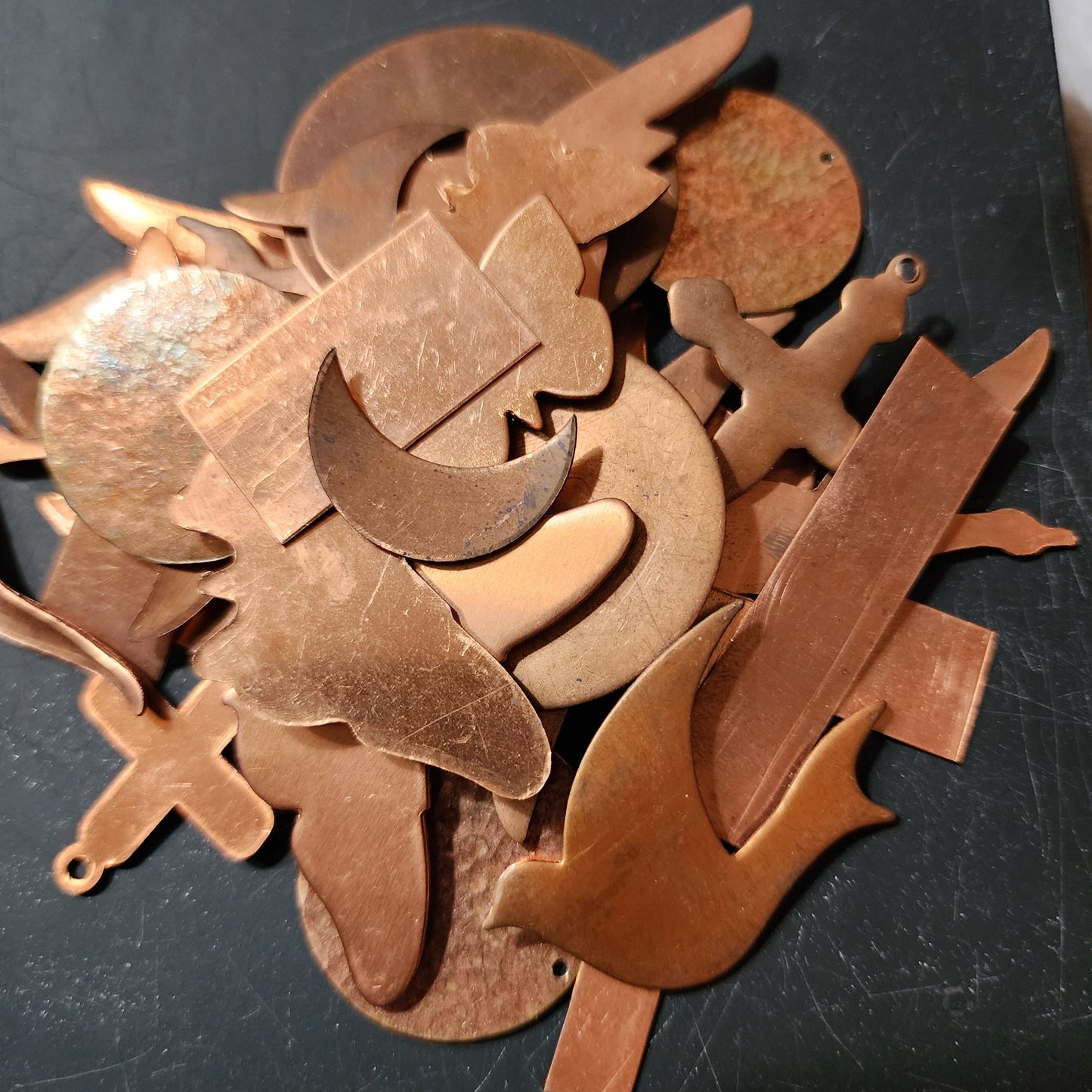 EV300 Copper Blank Misc. - Random Pack of 30 Stamped Copper Pieces