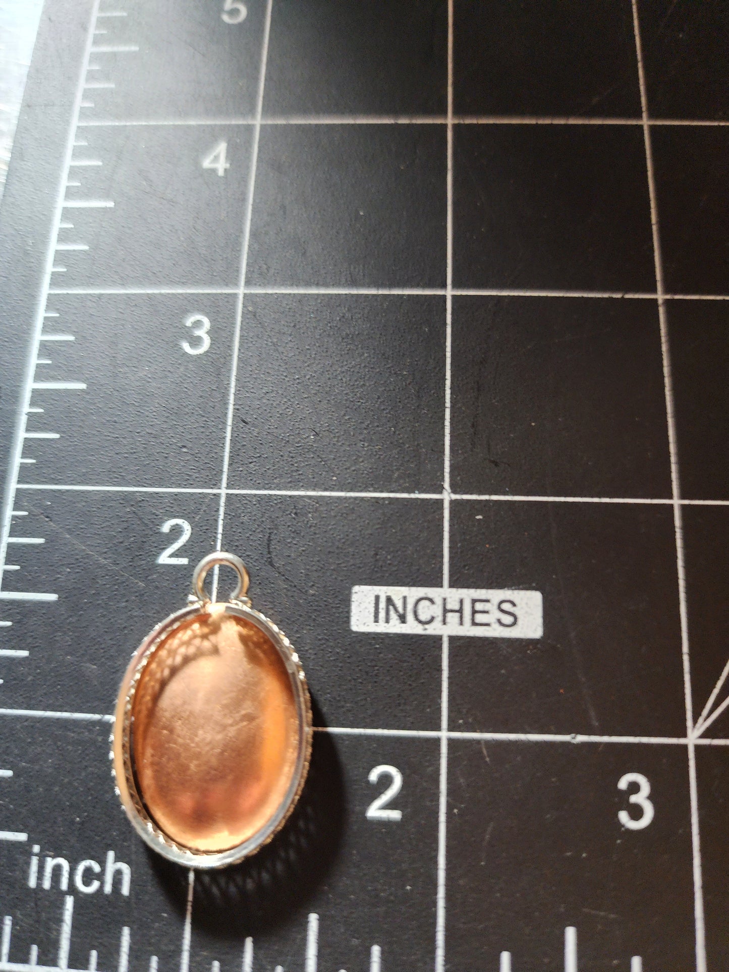 EV193 Copper Blank Misc.-Sterling Silver Cinch Mount Set - Pendant, Includes Copper Insert