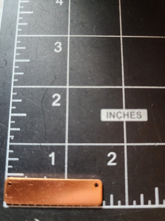 EV197 Copper Blank Misc. Bar with 2 Holes
