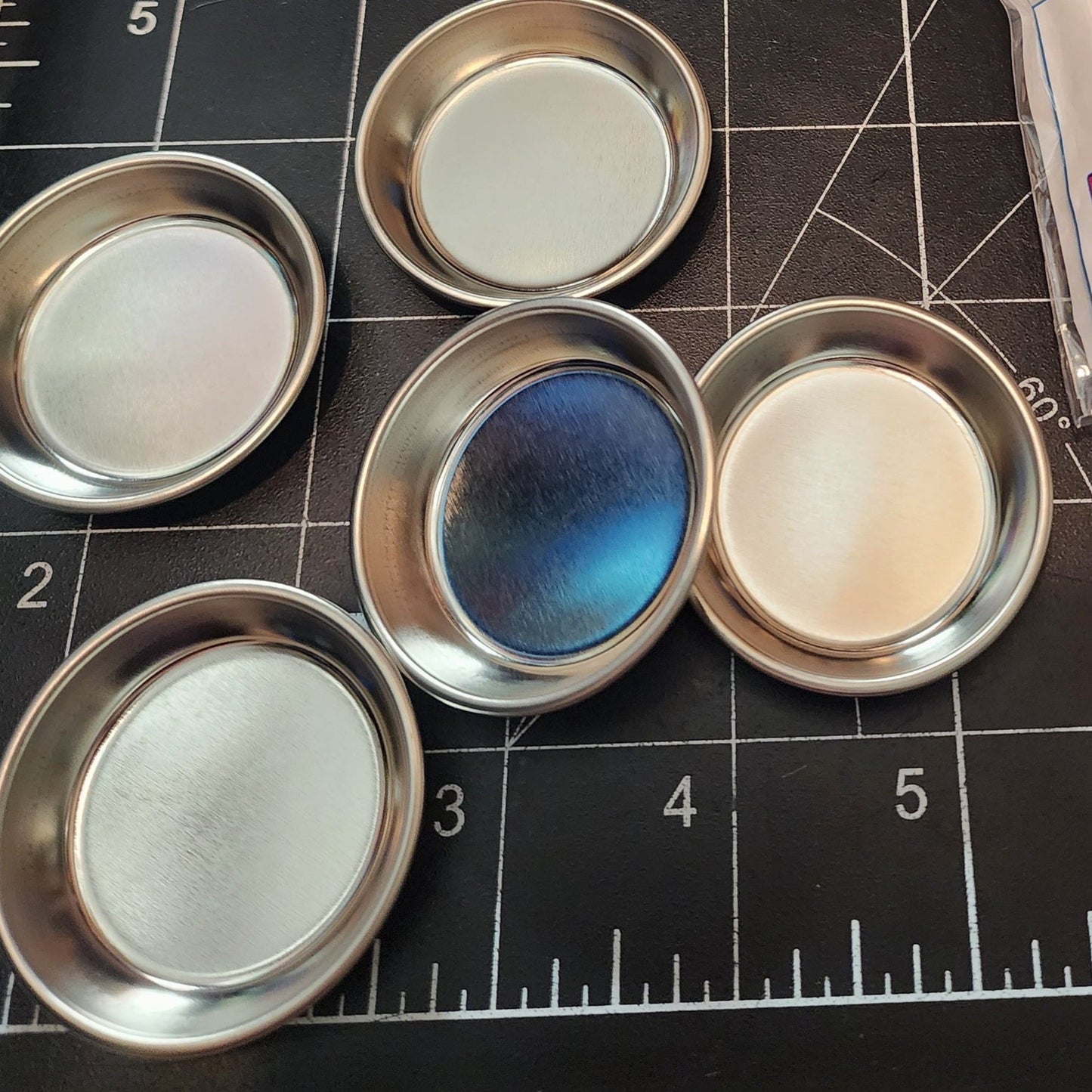 Tiny Steel Dishes, Great for Wet Packing and Liquid Enamels - 6 pack