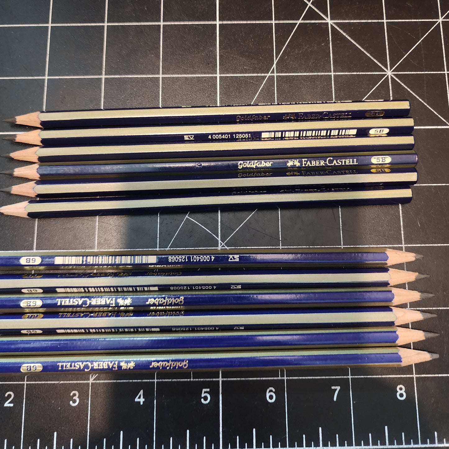 High Quality Faber Castell Graphite Pencils for Drawing on Enamel - 6B and 5B -pack of 2.