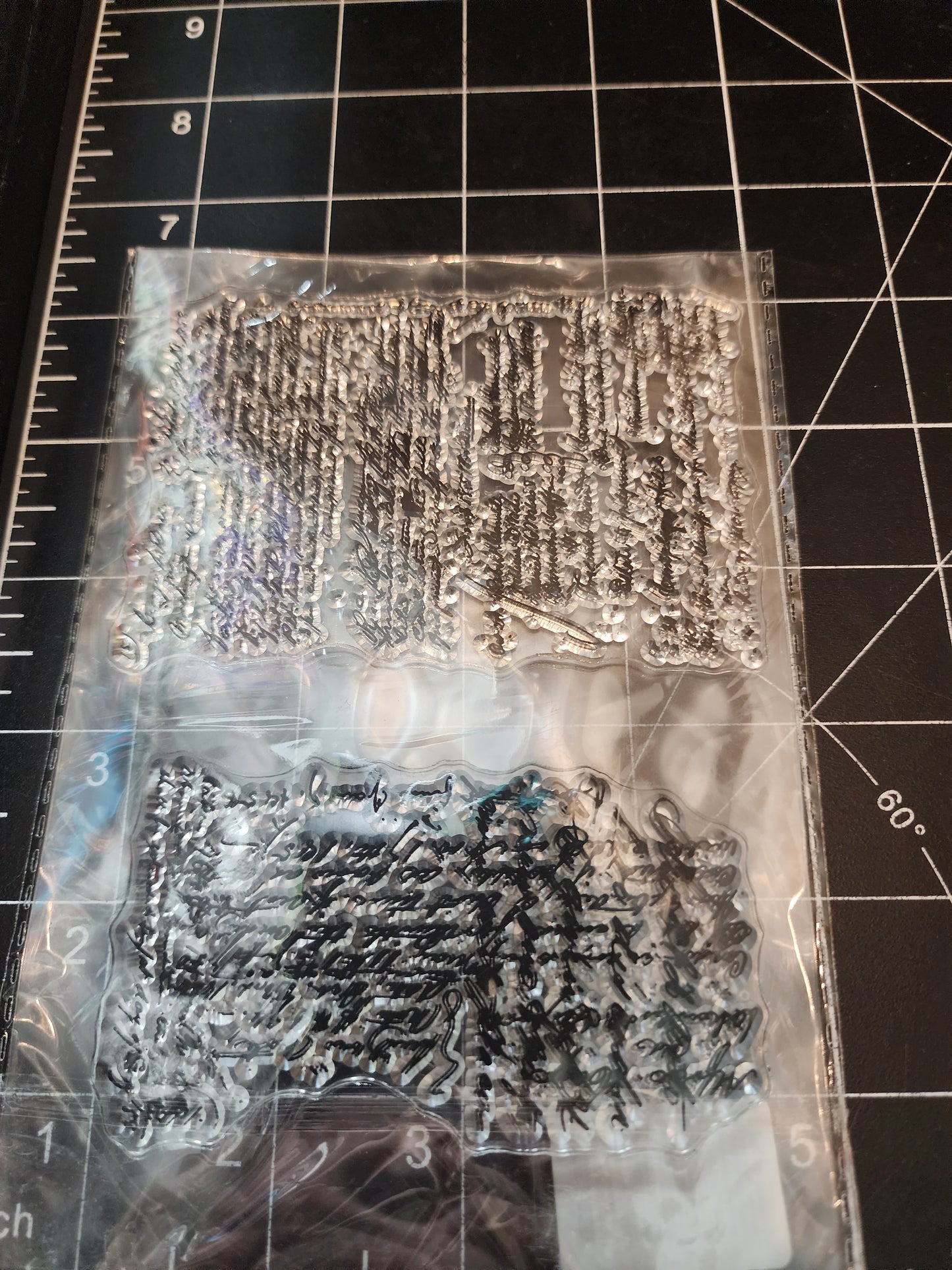 Tiny Cling Stamps for Enameling with Potter and Archive Ink Pads