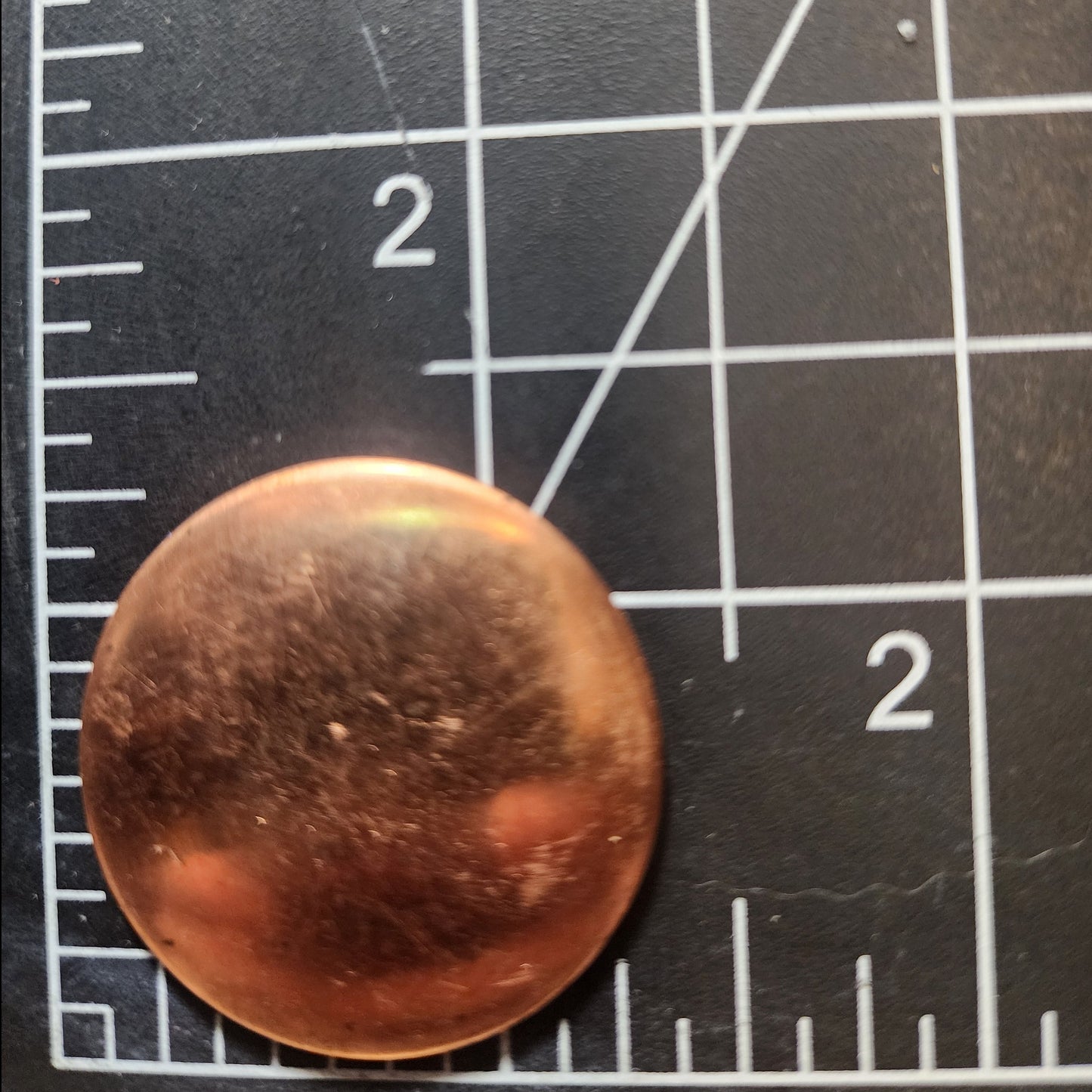 EV033 Copper Blank Circle - Domed  - slightly larger than 1 inch
