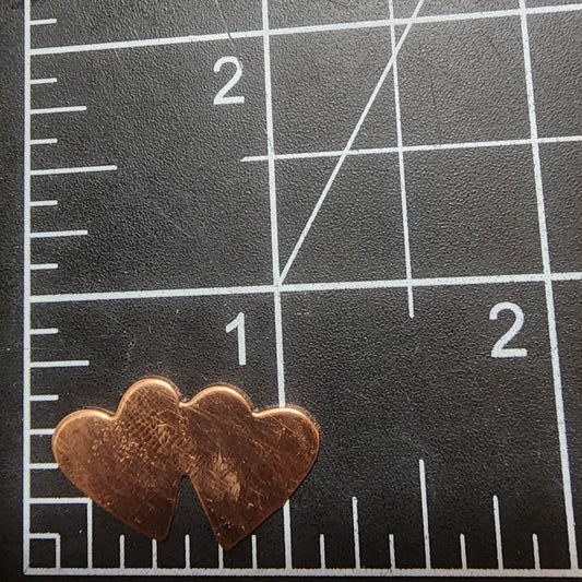 EV135 Copper Blank - Cute Double Heart