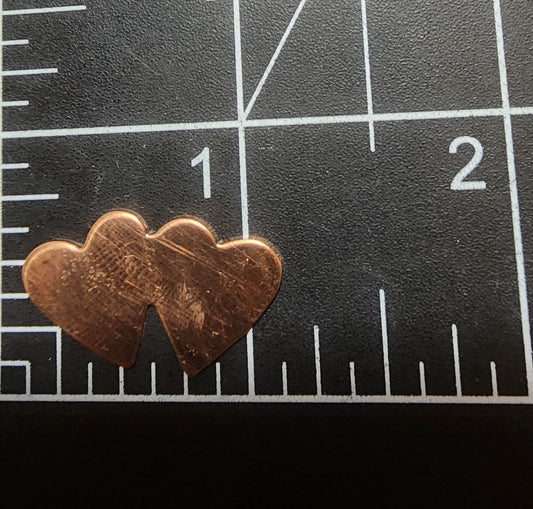 EV135 Copper Blank - Cute Double Heart