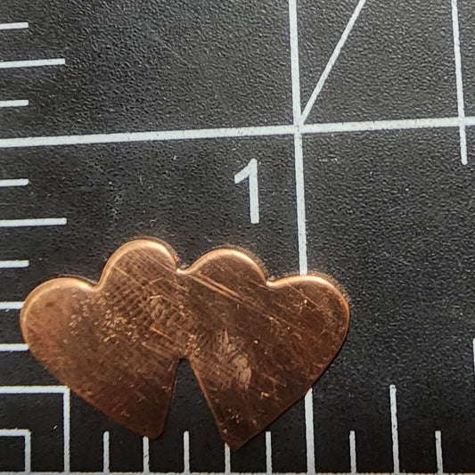 EV135 Copper Blank - Cute Double Heart