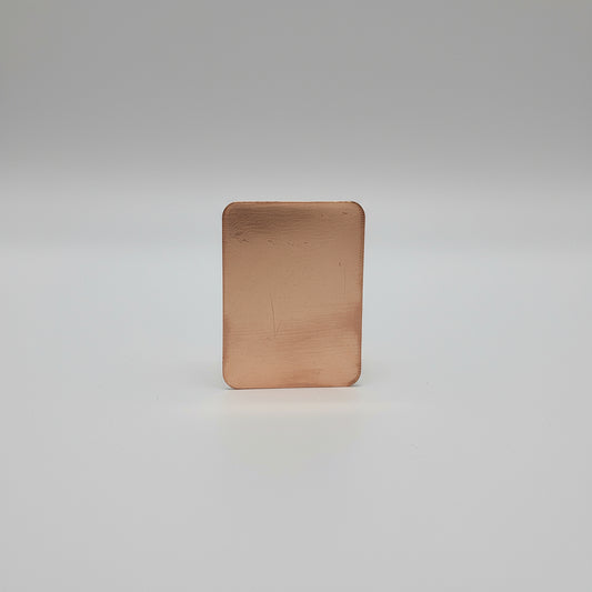 EV201 Copper Blank - 1 x 1 1/4 " Square with rounded corners